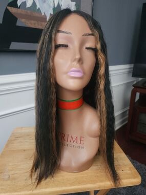 Pure Collection Black Wig with Blonde Highlights